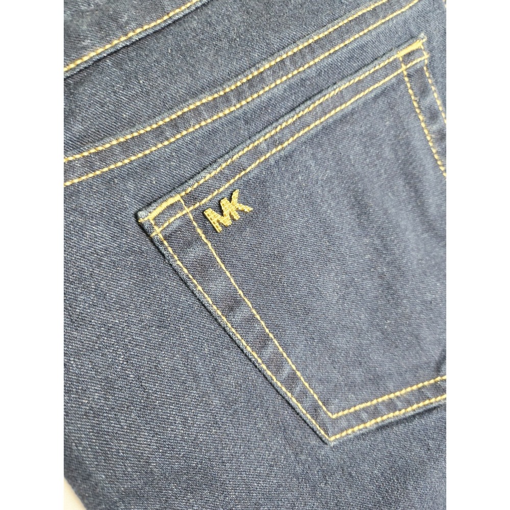 Michael Kors Jeans Womens 10P Blue Dark Wash Izzy Straight Stretch Denim petite - Picture 5 of 5